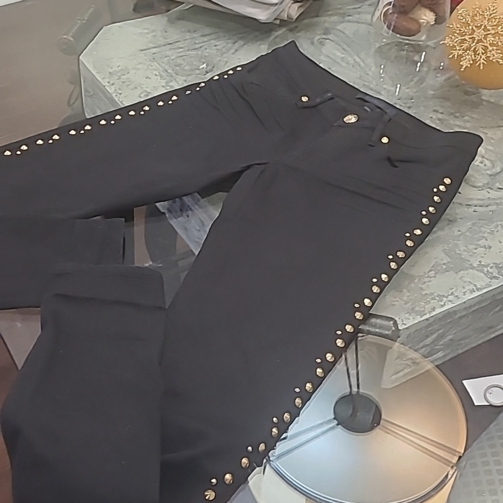 JUICY Couture Black Studded Embolished Skinny Jeans Waist 26